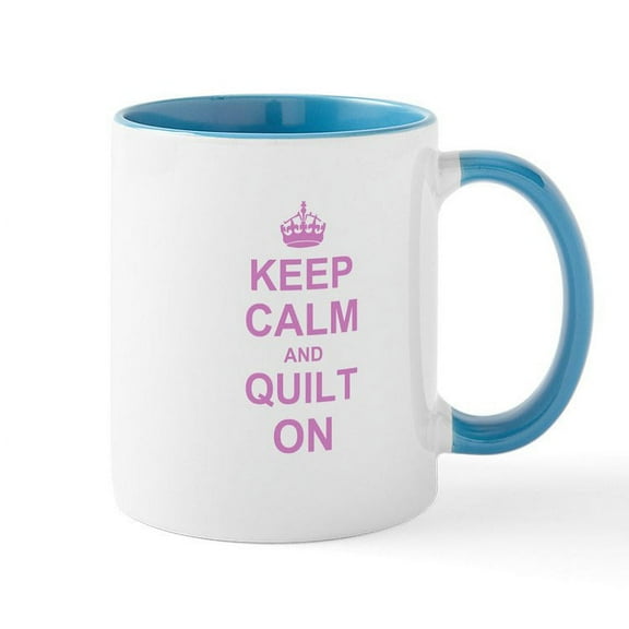 CafePress - Keep Calm And Quilt On Ceramic Mug - 11 oz Ceramic Mug - Novelty Coffee Tea Cup