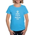 thumbnail image 1 of CafePress - Keep Calm And Rescue On Animal Rescue T Shirt - Women's Traditional Fit Dark T-Shirt, 1 of 4
