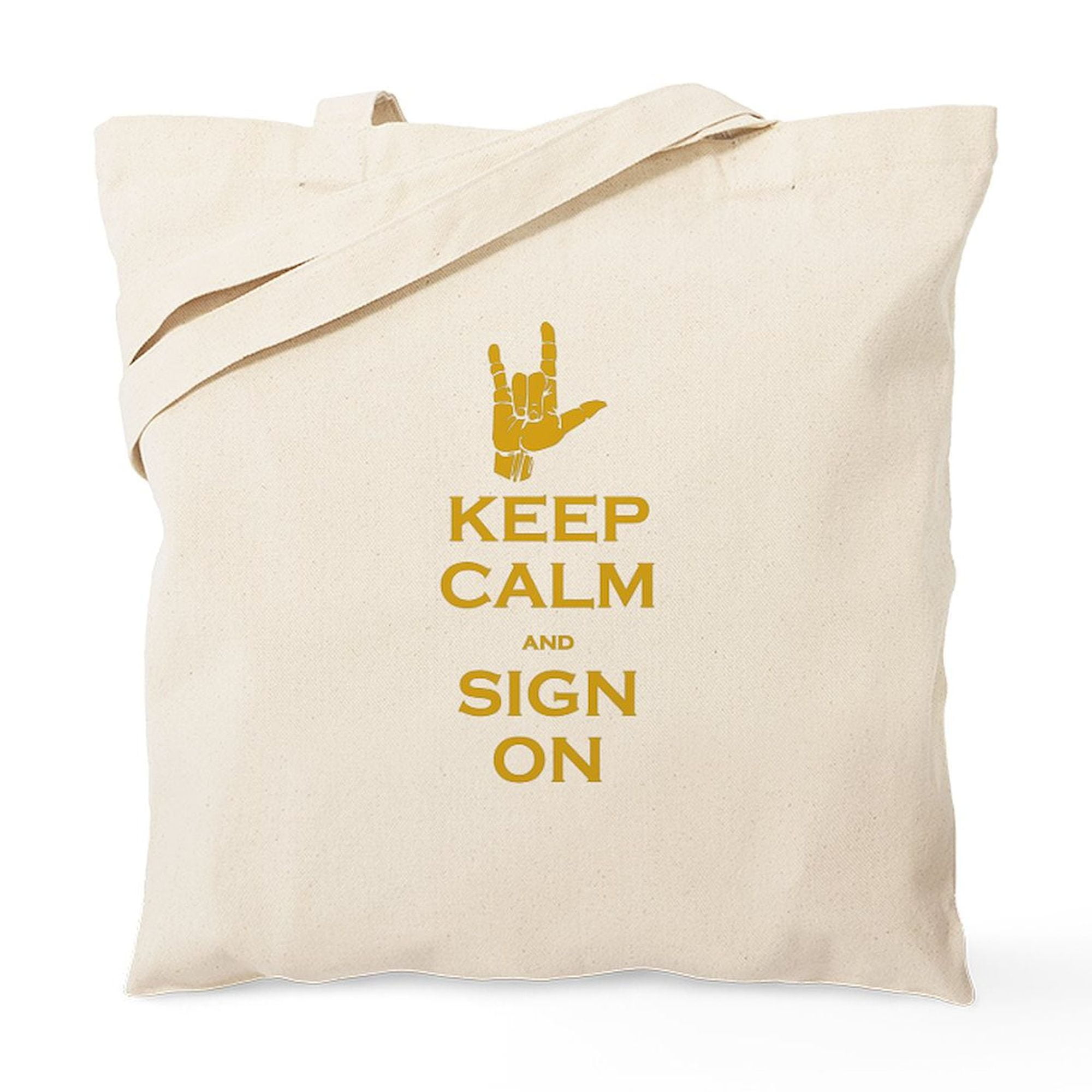 CafePress Keep Calm And Bake On Tote Bag – Natural Canvas Reusable Shopping Bag - View #2