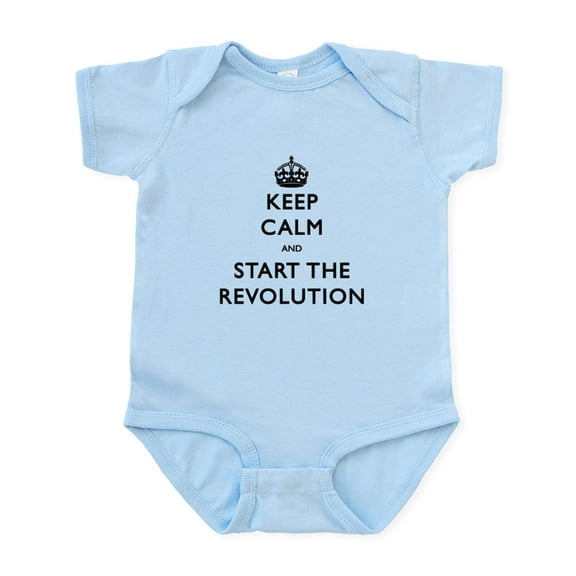 CafePress - Keep Calm And Start The Revolution Body Suit - Baby Light Bodysuit, Size Newborn - 24 Months