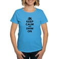thumbnail image 1 of CafePress - Keep Calm And Swim On Women's Dark T Shirt - Women's Traditional Fit Dark T-Shirt, 1 of 4