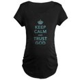 thumbnail image 1 of CafePress - Keep Calm And Trust God Maternity T Shirt - Maternity Dark T-Shirt, 1 of 3