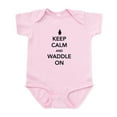 thumbnail image 1 of CafePress - Keep Calm And Waddle On Body Suit - Baby Light Bodysuit, Size Newborn - 24 Months, 1 of 4