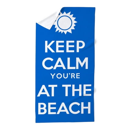 CafePress - Keep Calm At The - Large Beach Towel, Soft 30"x60" Towel with Unique Design