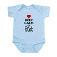 thumbnail image 1 of CafePress - Keep Calm Call Papa Body Suit - Baby Light Bodysuit, Size Newborn - 24 Months, 1 of 4
