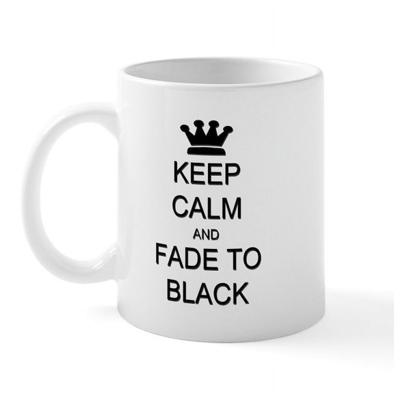 CafePress - Keep Calm Fade To Black Mug - 11 oz Ceramic Mug - Novelty Coffee Tea Cup