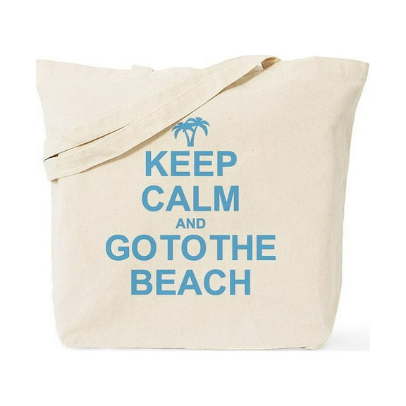 CafePress - Keep Calm Go To The Beach Tote Bag - Unisex Canvas Tote Bag, Beige, 1-Piece