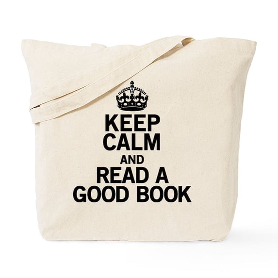 CafePress - Keep Calm Good Book Tote Bag - Unisex Canvas Tote Bag, Beige, 1-Piece