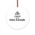 thumbnail image 1 of CafePress - Keep Calm I'm A Park Ranger -  Round Wood Ornament 4", 1 of 2