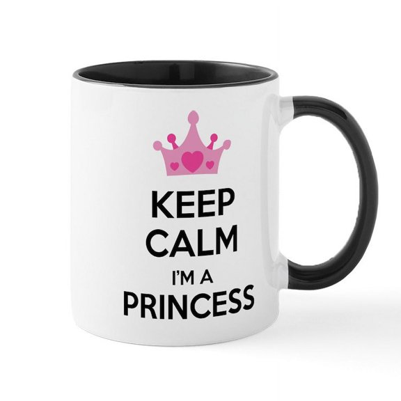 CafePress - Keep Calm I'm A Princess Mug - 11 oz Ceramic Mug - Novelty Coffee Tea Cup