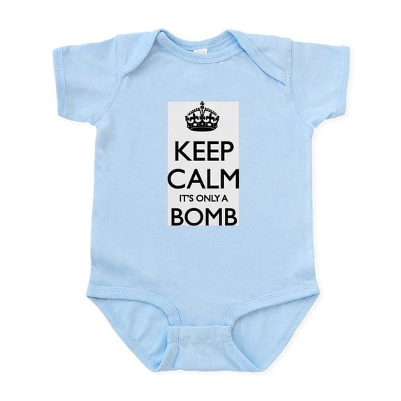 CafePress - Keep Calm... It's Only A Bomb Infant Bodysuit - Baby Light Bodysuit, Size Newborn - 24 Months