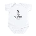 thumbnail image 1 of CafePress - Keep Calm Or I'll Show You My Jiu Jitsu Skills Bod - Baby Light Bodysuit, Size Newborn - 24 Months, 1 of 4