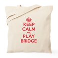 thumbnail image 1 of CafePress - Keep Calm Play Bridge Tote Bag - Unisex Canvas Tote Bag, Beige, 1-Piece, 1 of 6