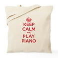 thumbnail image 1 of CafePress - Keep Calm Play Piano Tote Bag - Unisex Canvas Tote Bag, Beige, 1-Piece, 1 of 6