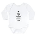 thumbnail image 1 of CafePress - Keep Calm Pretend Lesson Plan Body Suit - Long Sleeve Cotton Baby Bodysuit, 1 of 4