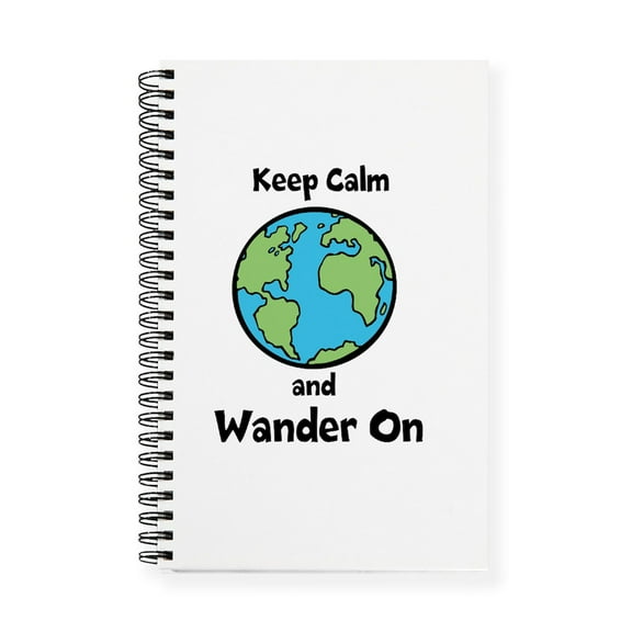 CafePress - Keep Calm, Wander On - Spiral Bound Journal Notebook, Personal Diary Graph