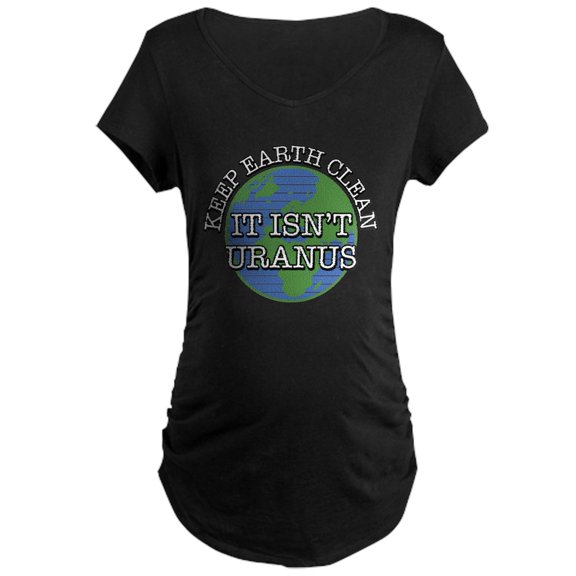 CafePress - Keep Earth Clean Maternity Dark T Shirt - Maternity Dark T-Shirt