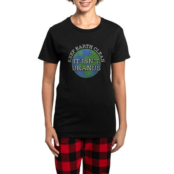 CafePress - Keep Earth Clean Women's Dark Pajamas - Women's Short Sleeve Print T-Shirt and Pants Dark Cotton Pajama Set