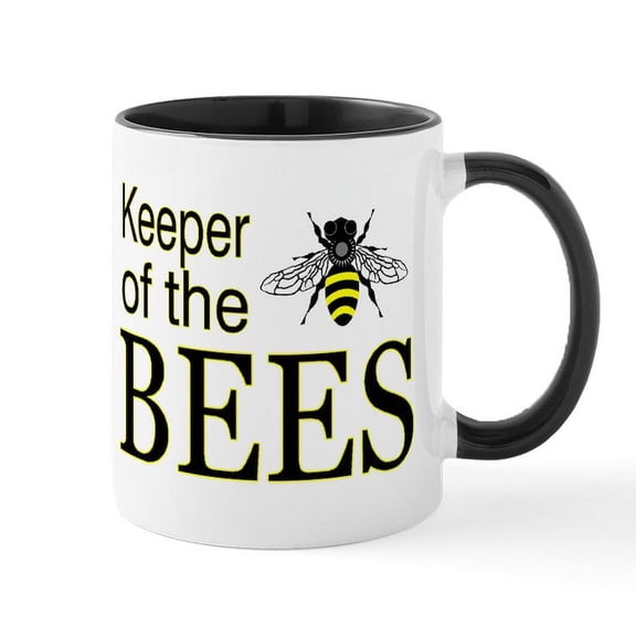 CafePress - Keeping Bees Mug - 11 oz Ceramic Mug - Novelty Coffee Tea Cup
