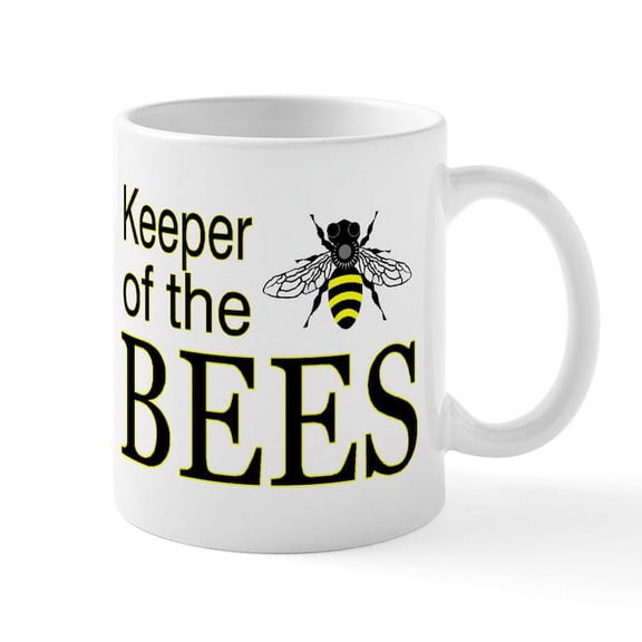 CafePress - Keeping Bees Mug - 11 oz Ceramic Mug - Novelty Coffee Tea Cup