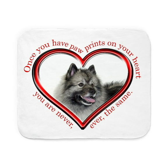 CafePress - Keeshond Paw Prints - Sherpa Fleece Throw Blanket 60" x 50"
