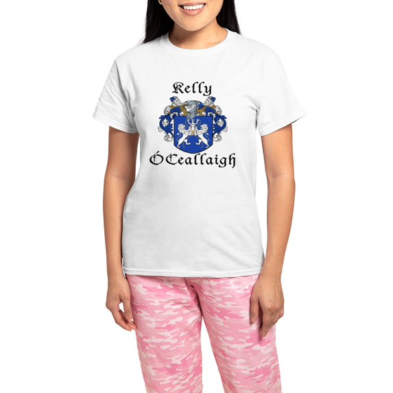 CafePress - Kelly In Irish & English Women's Light Pajamas - Women's Short Sleeve Print T-Shirt and Pants Light Cotton Pajama Set