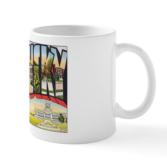CafePress - Kentucky Postcard Mug - 11 oz Ceramic Mug - Novelty Coffee Tea Cup