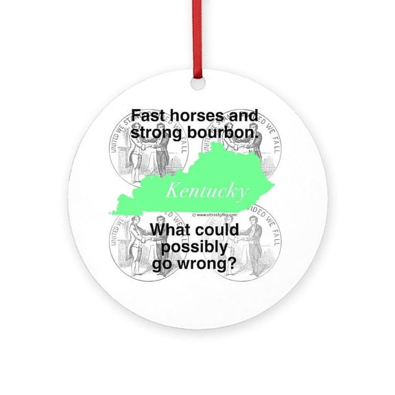 CafePress - Kentucky -  Round Wood Ornament 4"