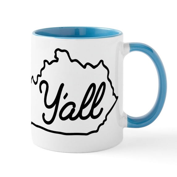 CafePress - Kentucky Y'all - 11 oz Ceramic Mug - Novelty Coffee Tea Cup