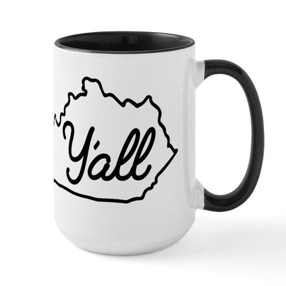 CafePress - Kentucky Y'all - 15 oz Ceramic Large White Novelty Mug