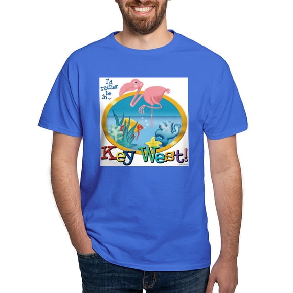 CafePress - Key West Ash Grey T Shirt - Men's Classic Graphic Cotton T-Shirt