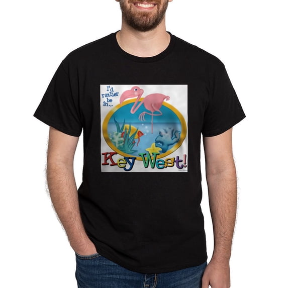 CafePress - Key West Ash Grey T Shirt - Men's Classic Graphic Cotton T-Shirt