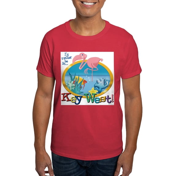 CafePress - Key West Ash Grey T Shirt - Men's Classic Graphic Cotton T-Shirt