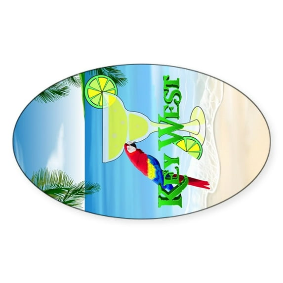 CafePress - Key West Margarita Sticker - Sticker (Oval)