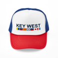 thumbnail image 1 of CafePress - Key West Nautical Flags. - Adjustable Unisex Printed Trucker Hat with Mesh Back, 1 of 10