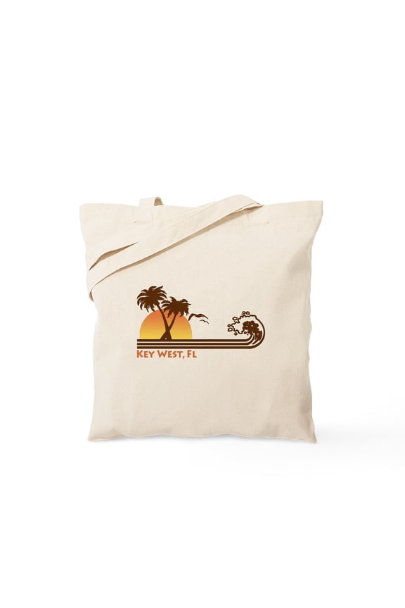 - Key West Tote Bag - Unisex Canvas Tote Bag, Beige, 1-Piece