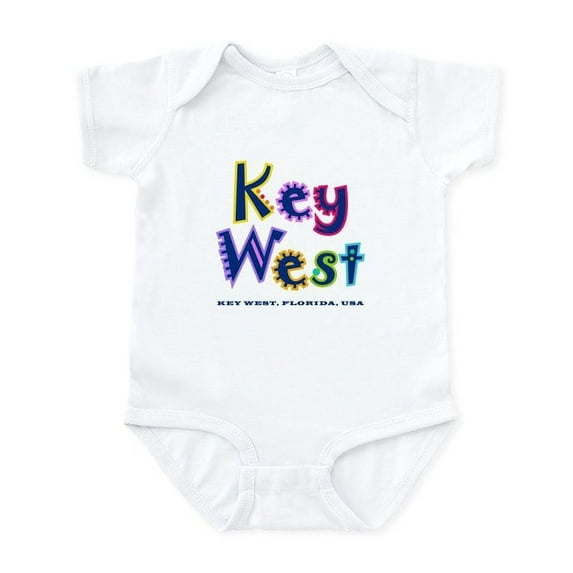 CafePress - Key West Tropical Type Infant Bodysuit - Baby Light Bodysuit, Size Newborn - 24 Months