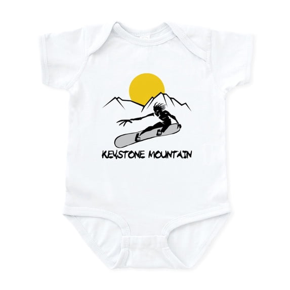 CafePress - Keystone Mountain Snowboarding Infant Bodysuit - Baby Light Bodysuit, Size Newborn - 24 Months