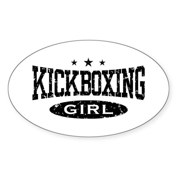 CafePress - Kickboxing Girl Oval Sticker - Sticker (Oval)