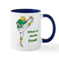 thumbnail image 1 of CafePress - Kicker: When In Doubt, Punt Mug - 11 oz Ceramic Mug - Novelty Coffee Tea Cup, 1 of 4