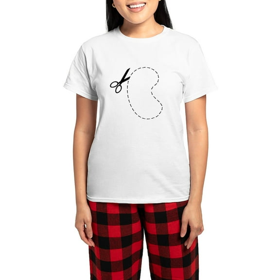 CafePress - Kidney Cutout Large Pajamas - Women's Short Sleeve Print T-Shirt and Pants Light Cotton Pajama Set