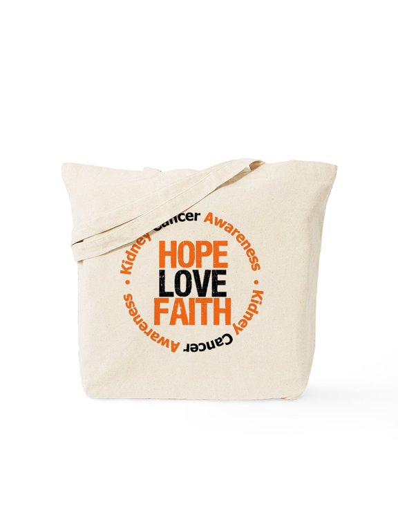 - Kidneycancerhopelove Tote Bag - Unisex Canvas Tote Bag, Beige, 1-Piece