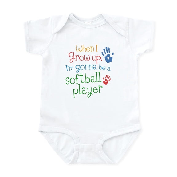 CafePress - Kids Future Softball Player Infant Bodysuit - Baby Light Bodysuit, Size Newborn - 24 Months