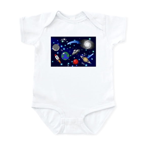 CafePress - Kids Galaxy Universe Illustrations Body Suit - Baby Light Bodysuit, Size Newborn - 24 Months