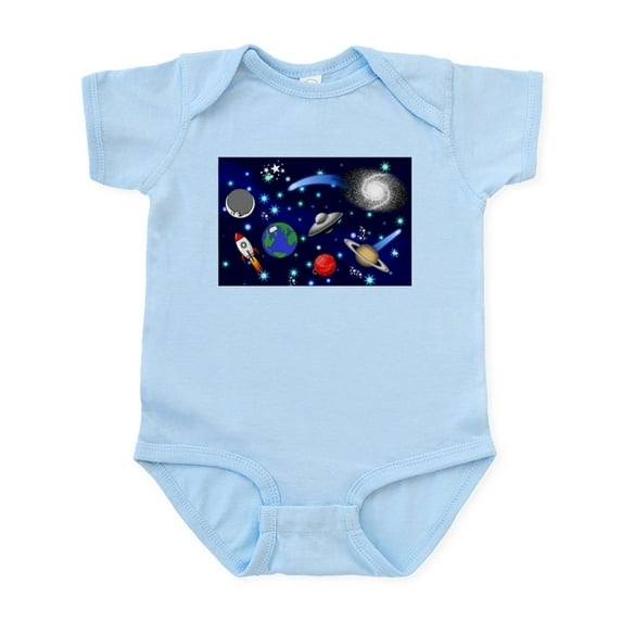 CafePress - Kids Galaxy Universe Illustrations Body Suit - Baby Light Bodysuit, Size Newborn - 24 Months