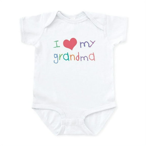CafePress - Kids I Love My Grandma Infant Bodysuit - Baby Light Bodysuit, Size Newborn - 24 Months