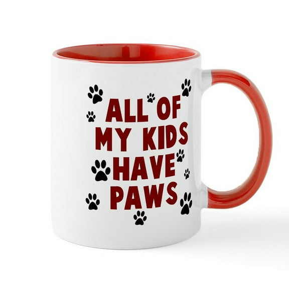 CafePress - Kids Paws Mugs - 11 oz Ceramic Mug - Novelty Coffee Tea Cup