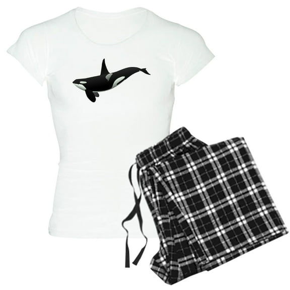CafePress - Killer (Orca) Whale Pajamas - Women's Short Sleeve Print T-Shirt and Pants Light Cotton Pajama Set