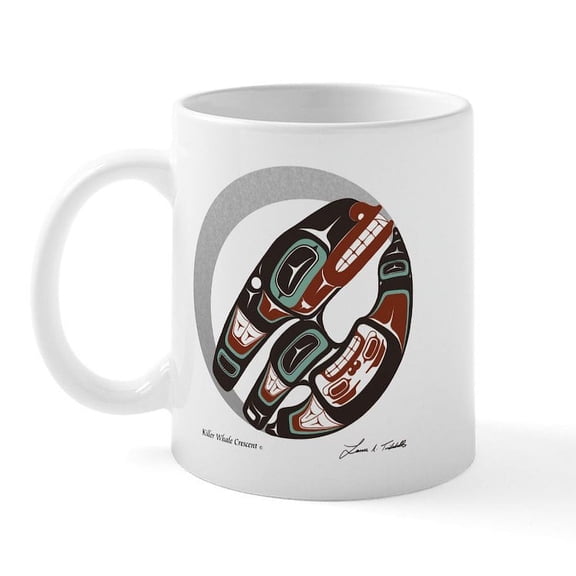 CafePress - Killer Whale Crescent Mug - 11 oz Ceramic Mug - Novelty Coffee Tea Cup