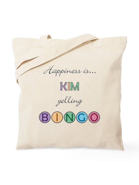 - Kim BINGO Tote Bag - Unisex Canvas Tote Bag, Beige, 1-Piece